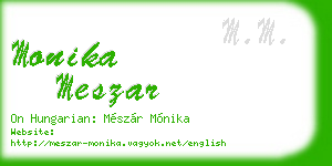 monika meszar business card