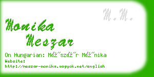 monika meszar business card